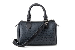 Vince Camuto Bolso de mano Monogrammed Negro, Burdeos Polivinilo 21x13x13 cm